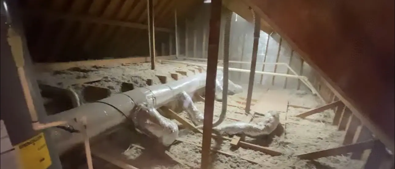 Attic with insulation