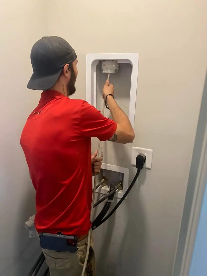 Original dryer-vent technician photograph